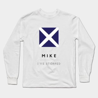 Mike: ICS Flag Semaphore Long Sleeve T-Shirt